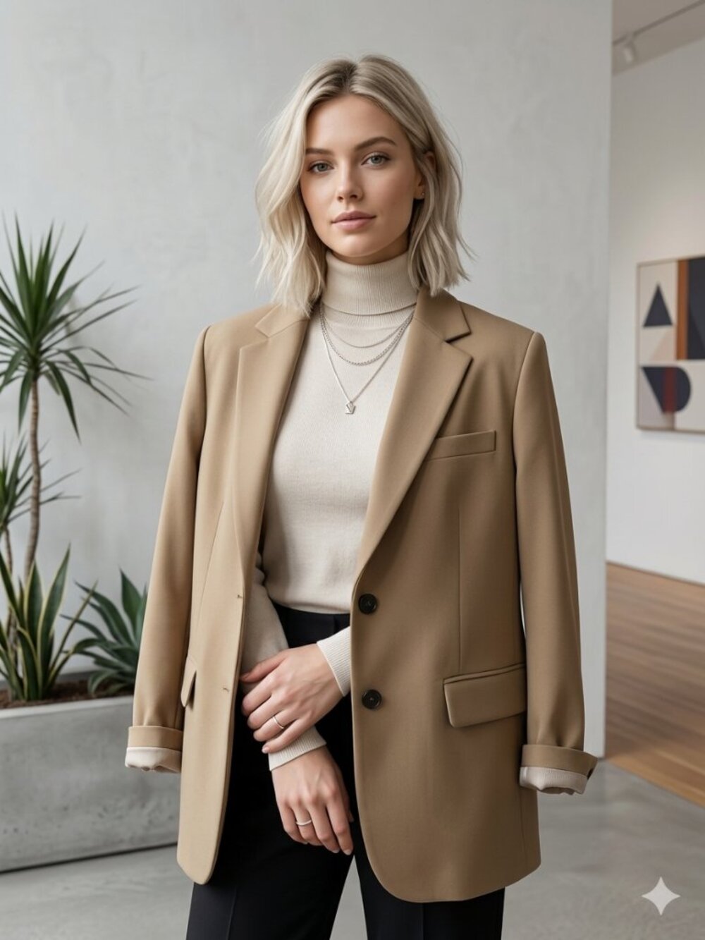 Zara dark olive green unisex blazer